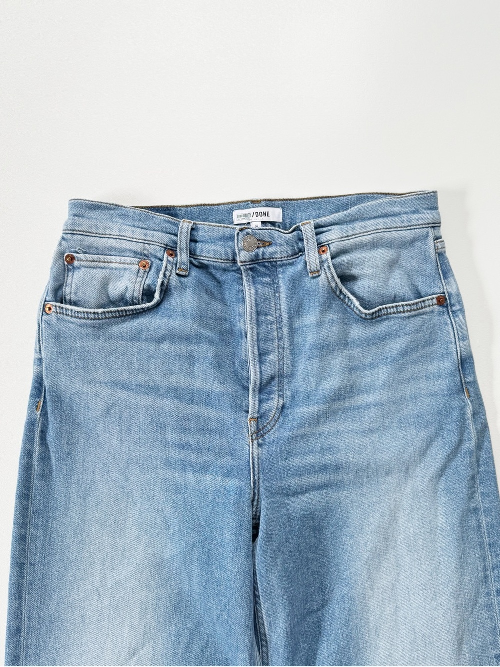 RE/DONE Wide Leg Crop Jeans in Blazed Indigo | 30 - Picture 7 of 14